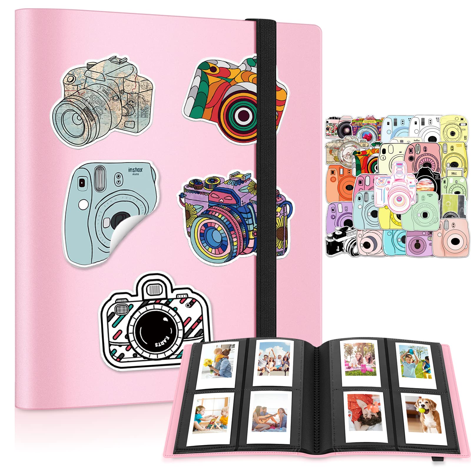 Ablus 160 Pockets Mini Photo Album for Fujifilm Instax Mini Camera, Polaroid Snap, Z2300, SocialMatic Instant Cameras & Zip Instant Printer (160 pockets, Pink)