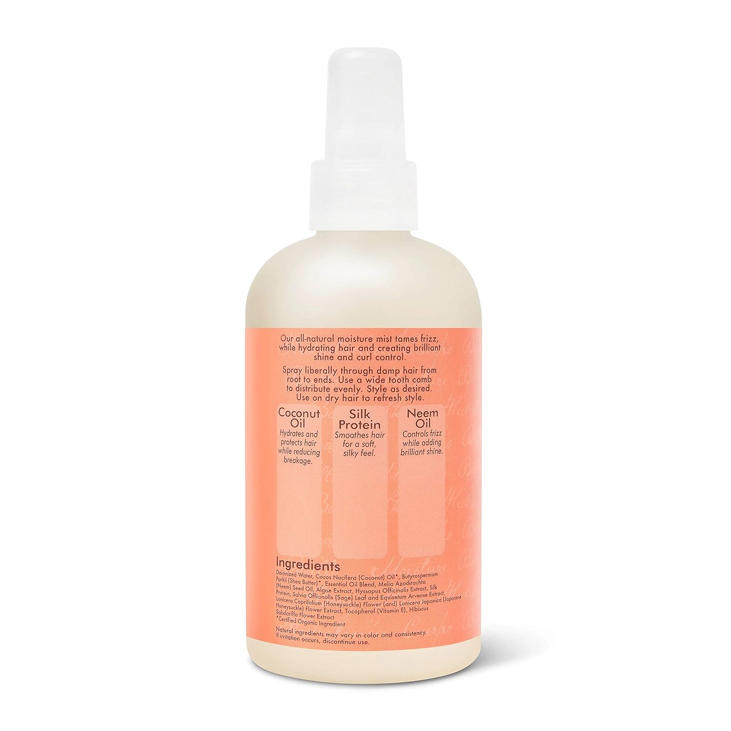 SheaMoisture Hold and Shine Moisture Mist for Thick, Curly Hair Coconut and Hibiscus for Frizz Control 8 fl. oz.: Beauty