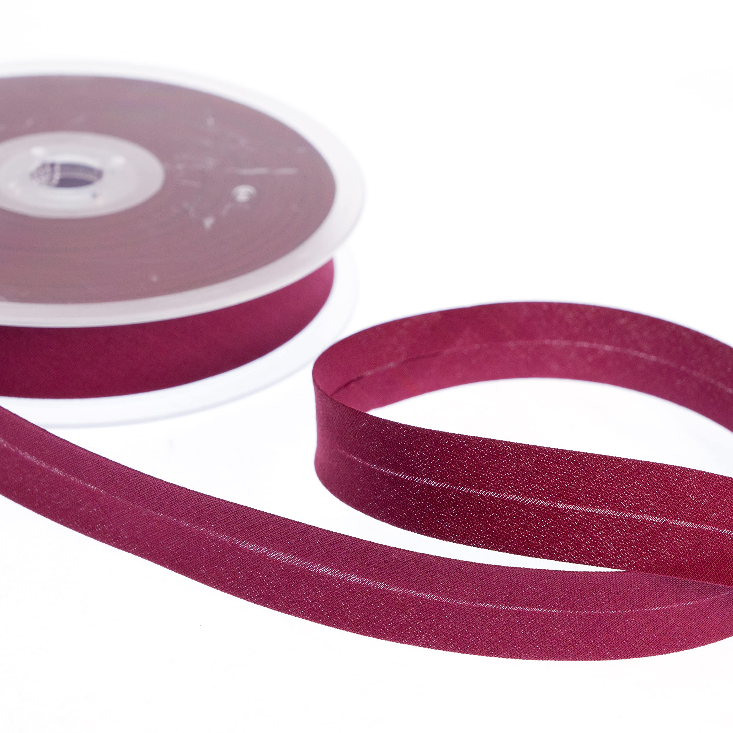 Realm Bias Binding Centre Fold Polycotton 18mm/30mm 5 Metres (Wine, 18mm)