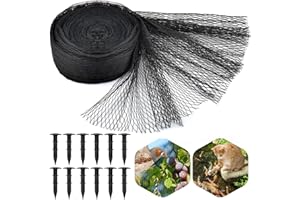 PACETAP Pond Netting Kit 7 x 10 Ft for Leaves, Heavy Duty Koi Pond Cover, Pool Protective Cover Netting with Stakes Protecting Koi Fish from Birds, Cats, Predators