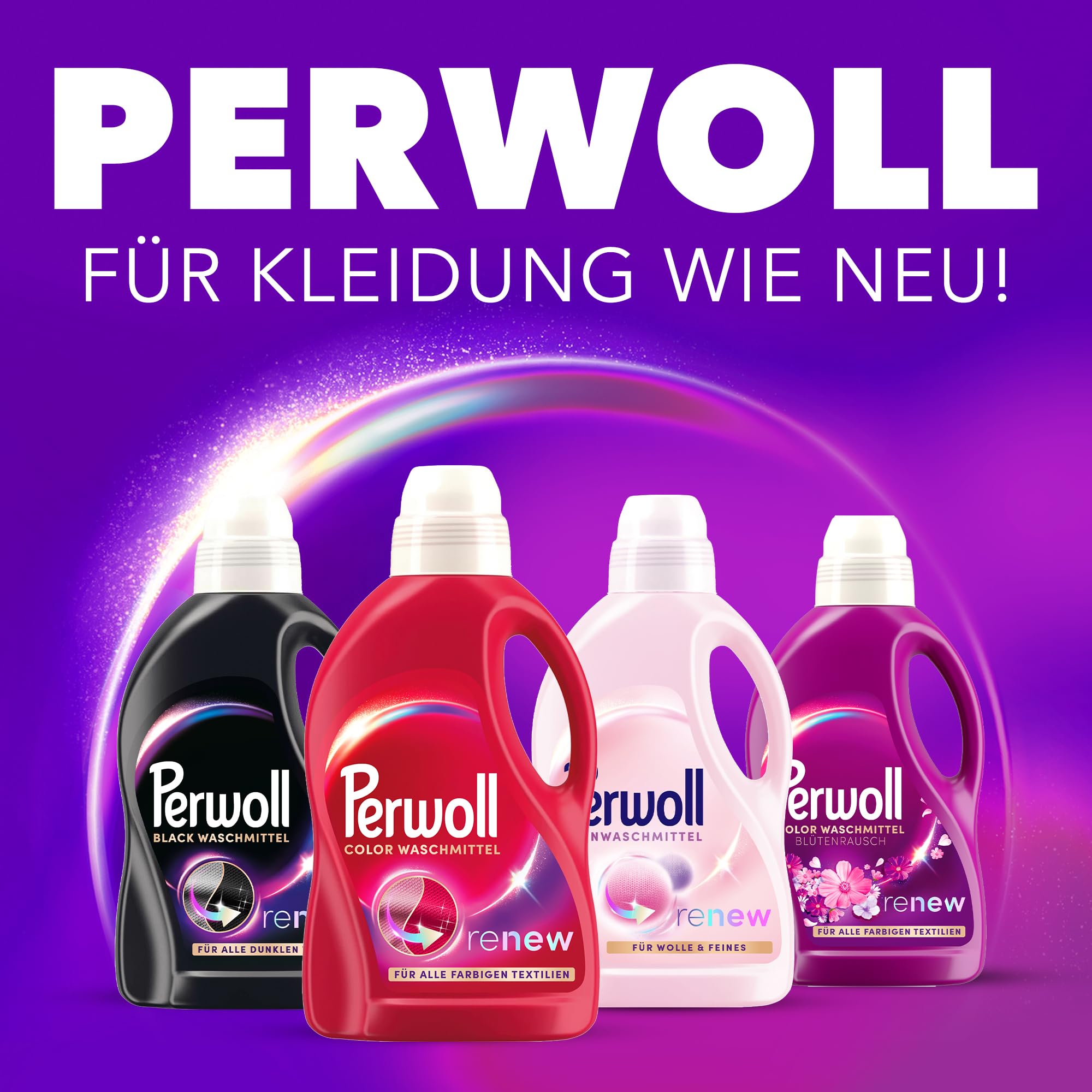 Perwoll Color Waschmittel (80 Waschladungen), Feinwaschmittel reinigt sanft und erneuert Farben und Fasern, für alle farbigen Textilien, Color Waschmittel mit Dreifach-Renew-Technologie 5