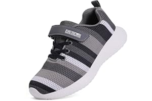 KUBUA Kids Sneakers Boys Tennis Lightweight Breathable Athletic Girls Running Shoes for Toddler