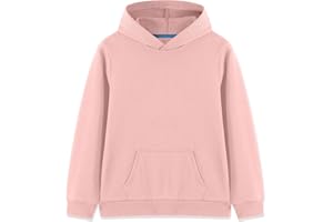 Phedrew Kids Cotton Hoodies Toddler Fall Pullover Hooded Medium Weight Sweatshirts with Pocket for Boys and Girls