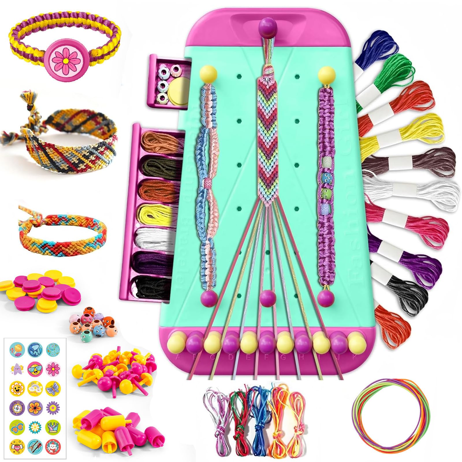 JOYVOVO Friendship Bracelet Making Kit, Arts and Crafts for Kids Ages 6 7 8 9 10 11 12, Birthday Gifts for Girls, Jewelry Making Kit, DIY Toys for Birthday Party Travel Christmas Children's Day