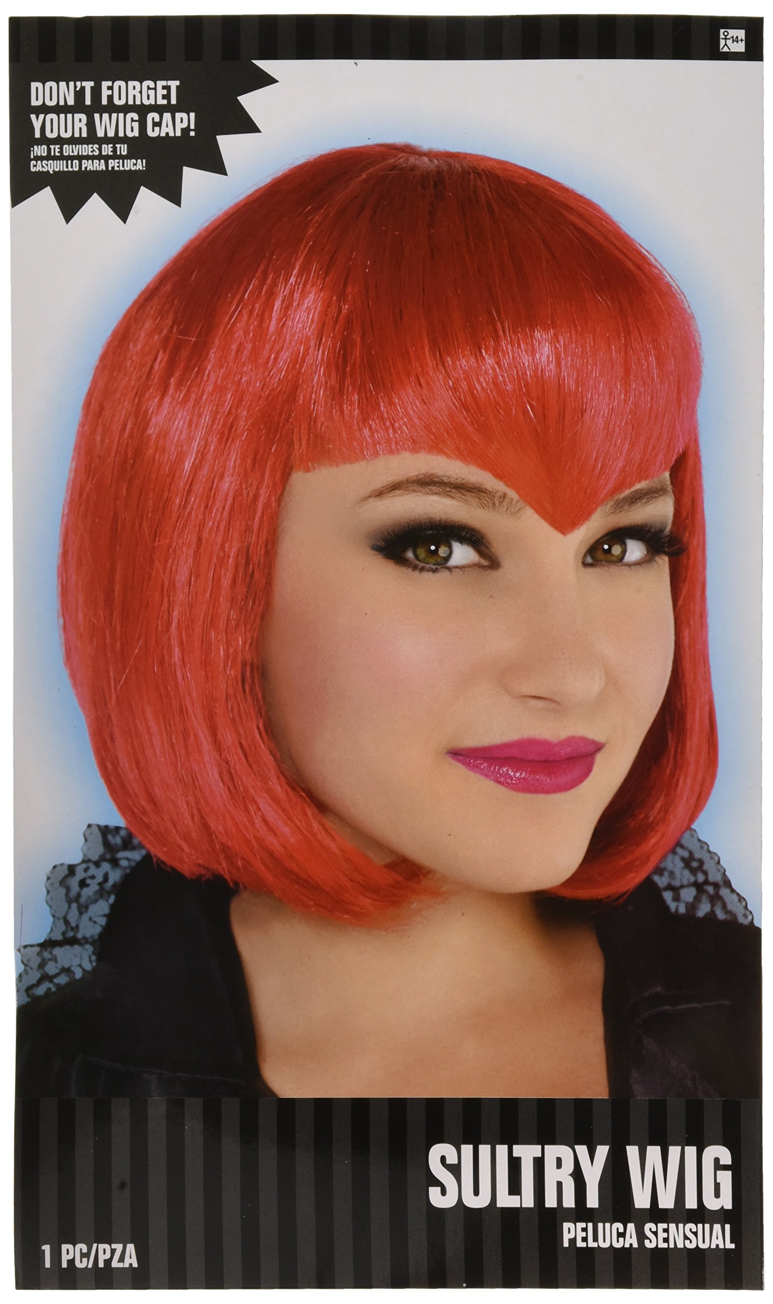 amscan 840366-55 Adult Red Party Wig, 1 Pc