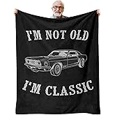 AJIIUSV Gifts for Men - Funny Birthday Father's Day Retirement Gift Ideas for Older Men Grandpa Dad Husband - Throw Blanket 50"x60"