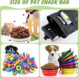 Lanjue 2 Pieces Small Dog Treat Bags 600D Oxford Waist Belt Clip Pouch view 4