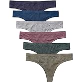 Wealurre Women's Cotton Thong Breathable Panties Low Rise Underwear