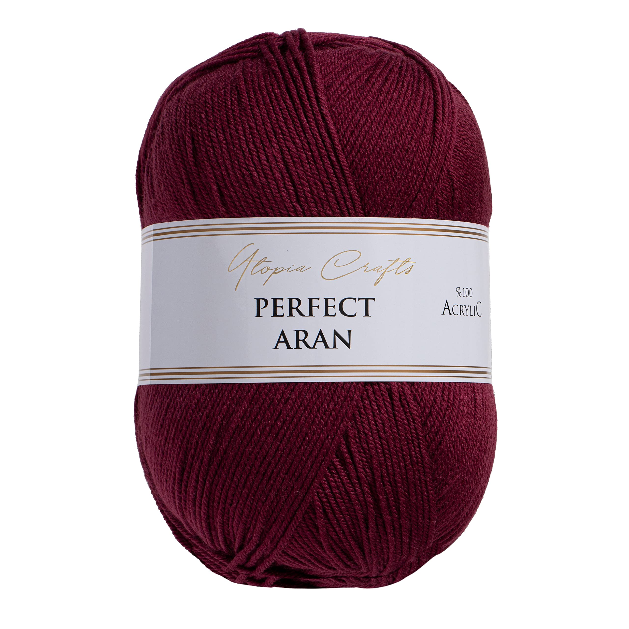 Utopia Crafts Aran Knitting and Crochet Yarn, 400g (Scarlet)