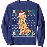 Golden Retriever Christmas Ugly Sweater Funny Dog Lover Xmas Sweatshirt