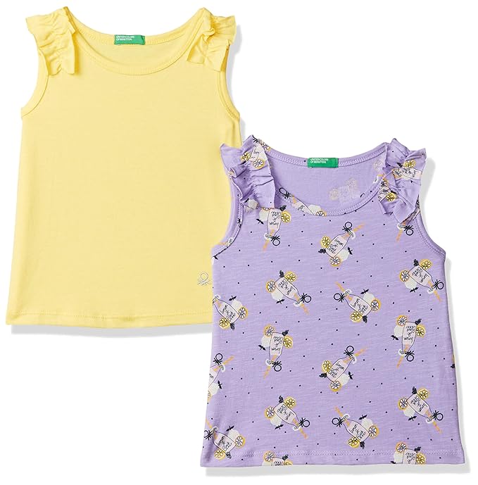 Baby Girls tie-dye Regular fit T-Shirt (Pack of 2)