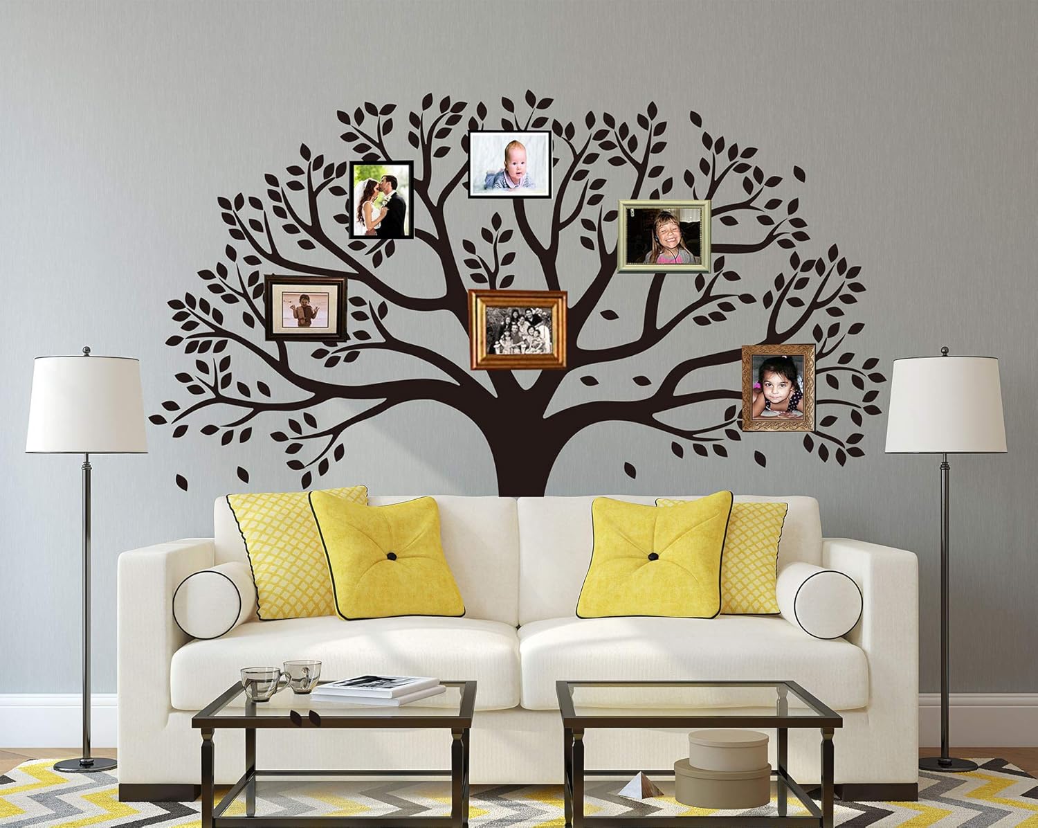 LUCKKYY® grande familia árbol para fotografías de pared vinilo