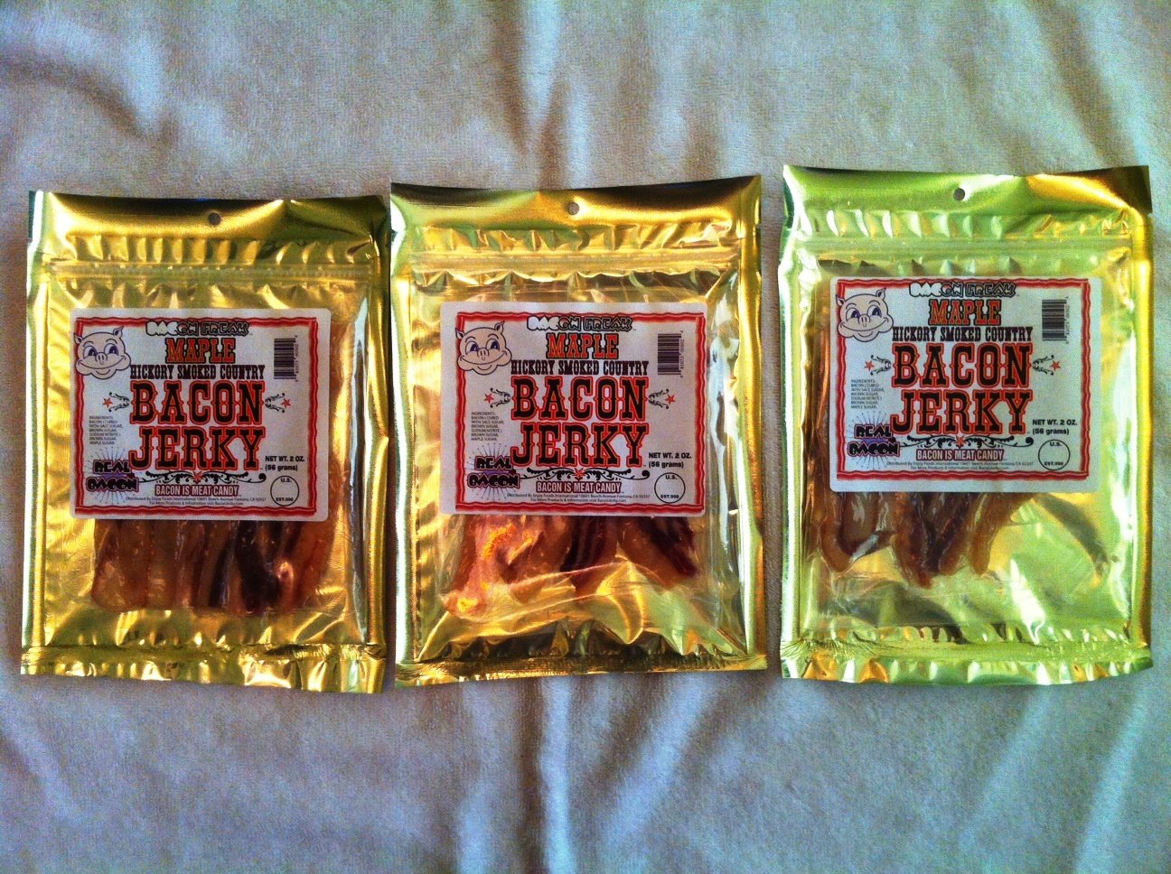 Bacon Freak Maple Jerky 3 Pack Amazon.co.uk Grocery