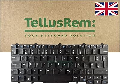 TellusRem UK Non-Backlit Keyboard for Dell Latitude E5450 E7450 E7470