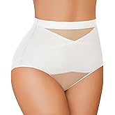 MERYOSZ Mesh Tummy Control Shapewear Panties - Seamless Underwear Shapewear for Women Faja Body Shaper Girdle