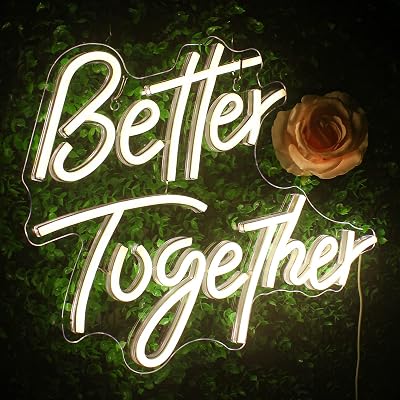 Looklight Better Together Neon Sign Warm White USB 42x33cm Wall Decor