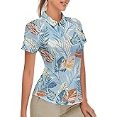 Women's Golf Shirt Short Sleeve Tennis Shirt Quarter Zip Golf Pullover Golf Polo Shirts Argyle Tops
