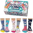 United Oddsocks Unicorn Vs Llama Box Of 6 Mix & Match Socks - Ladies US 6.5-10.5