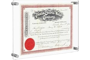 NIUBEE 8.5x11 Clear Acrylic Wall Mount Floating Picture Frame A4 Letter Size Photo for Document Certificate Sign Display -Dou