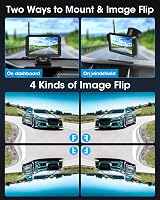 Jansite AHD 1080P Wireless Reverse Camera 5 Inch Monitor 6 LED 170 Wide Angle view 8