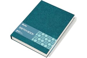 Arrtx A5 Hardcover Sketchbook, 120 Pages 180gsm Acid-Free Paper, 8.3 x 5.9 Inches, Thick Drawing Pad for Pencil, Charcoal & M
