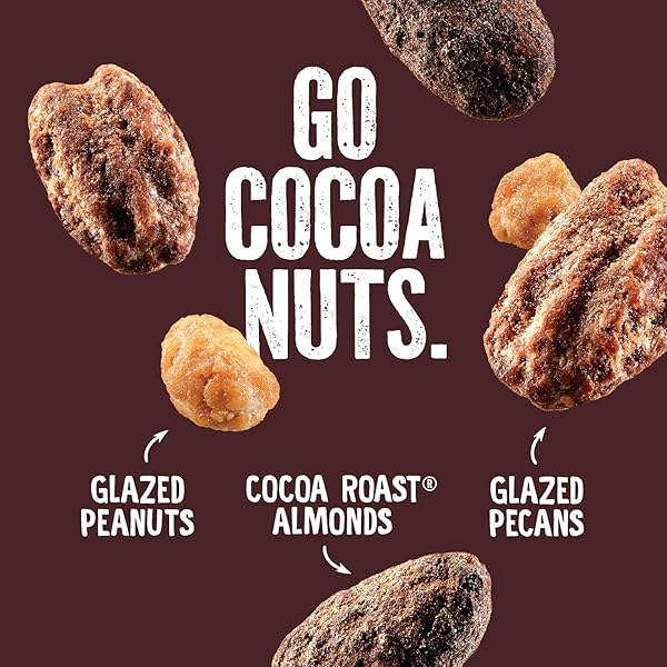 EMERALD NUTS CHOCOLATE PEANUT CRUNCH MIXED NUTS (1-PACK) | FEATURES COCOA ROASTED ALMONDS, KETTLE GLAZED PECANS, KETTLE GLAZED PEANUTS | 5.5 OZ RESEALABLE BAG | KOSHER DAIRY CERTIFIED, NON-GMO, CONTAINS NO ARTIFICIAL PRESERVATIVES, FLAVORS OR SYNTHETIC COLORS