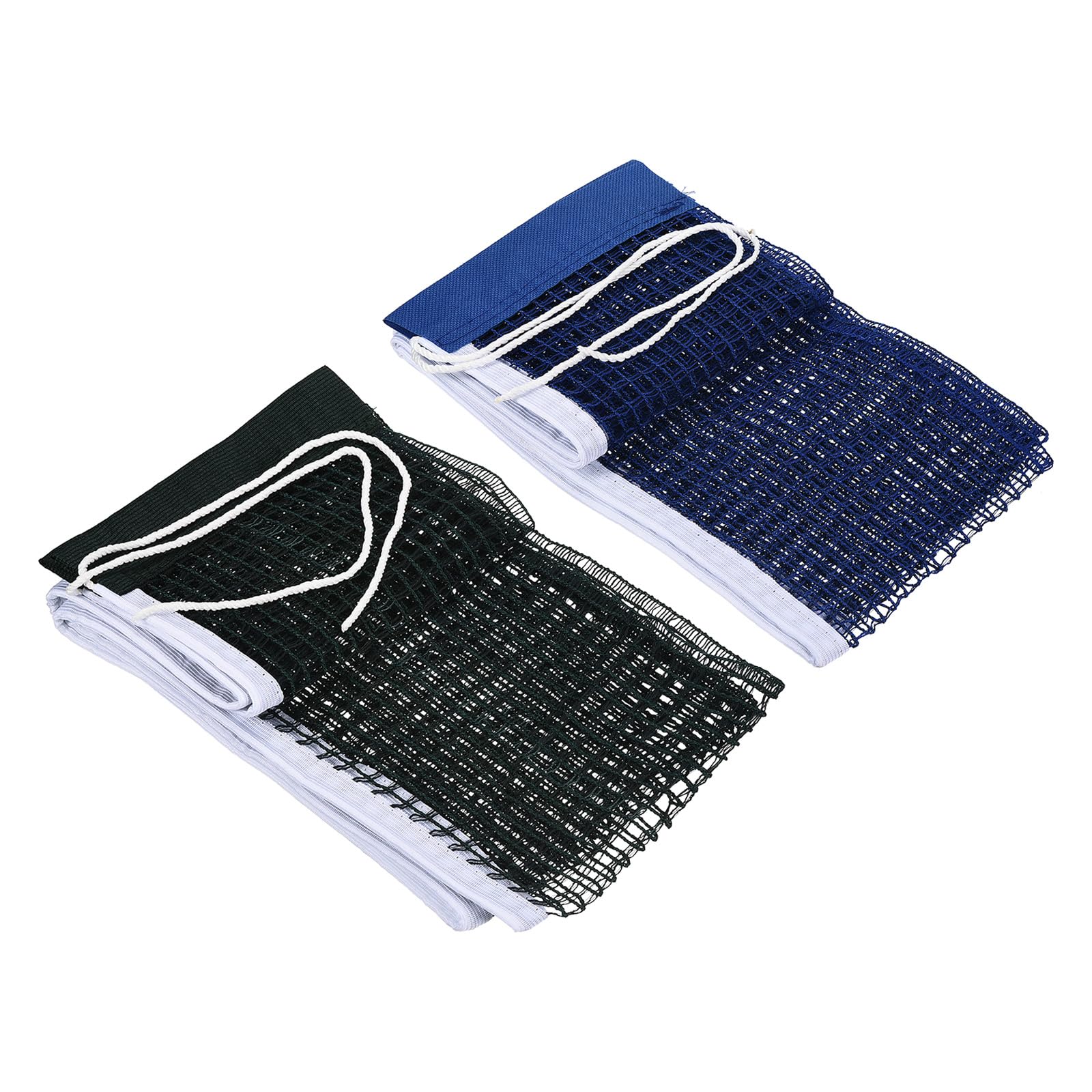 M METERXITY 2 Pack Table Tennis Net Replacement - Ping Pong Net String Tension Equipment, Polyethylene, Apply to Standard Table (183 x 15cm, Blue Green)