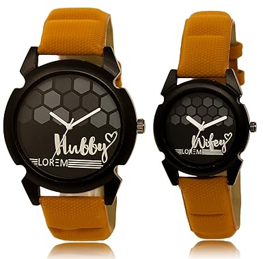 Quartz Movement Analogue Black Dial Unisex Watch -(LTL_31) - Pack of 2