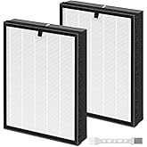 Katerelis 2 Pack 400 Replacement Filter Compatible with Puro 400 Air Filter, 3-in-1 Grade True HP-14 Air Filter with Activated Carbon Filter, Filters up to 99.97% of common household pollutants