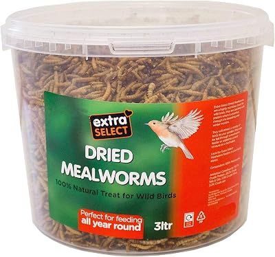 Extra Select Dried Mealworms for Birds 3 Litre High Protein Treat