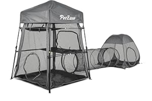 Cat Enclosures, 3-in-1 Cat Tower Tent with Tunnel/Pop Up Cube,Climbing Cage Outdoor Catio Portable Playpen Play Tents for Cat