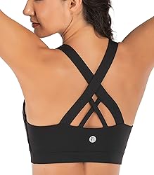 RUNNING GIRL Sports Bra for Women, Criss-Cross Back