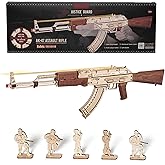 Wowood 3D Wooden Puzzles for Adults, DIY Rubber Band, Wood Model Building Kits, Wooden Puzzle for Family Time Unique Gifts