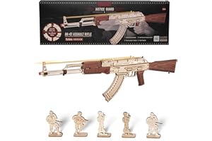 Wowood 3D Wooden Puzzles for Adults, DIY Rubber Band Gun, Wood Model Building Kits, Wooden Puzzle for Family Time