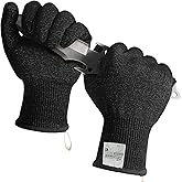 Schwer 2 Pairs ANSI A7 Cut Resistant Gloves, Mandoline Glove for Kitchen, Breathable & Comfortable, Food Grade Cutting Gloves for Meat Cutting, Fish Processing, Carving, and Shelling, PR1509, S