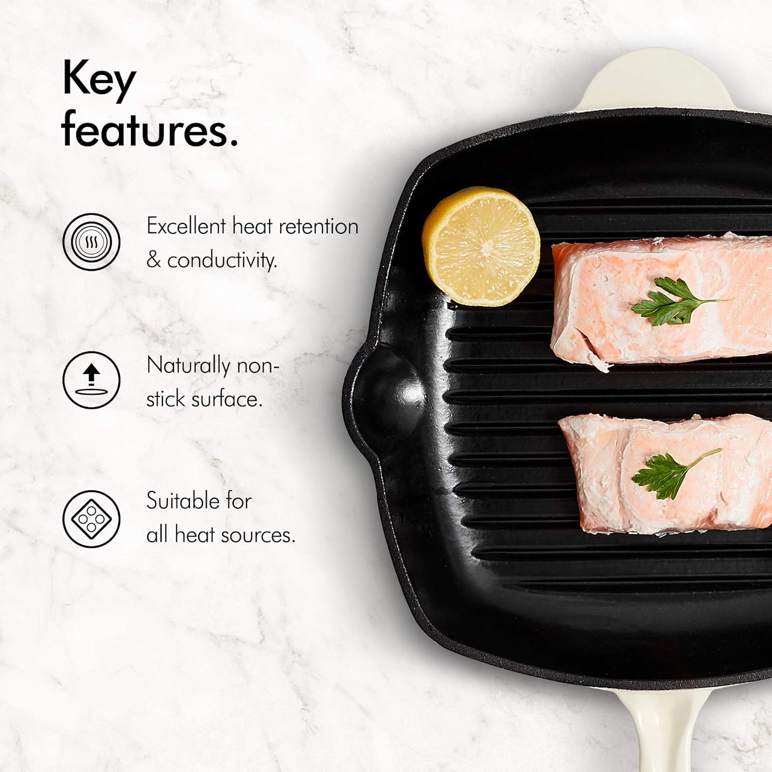 Revestimiento de esmalte antiadherente incluida la inducción Adecuado