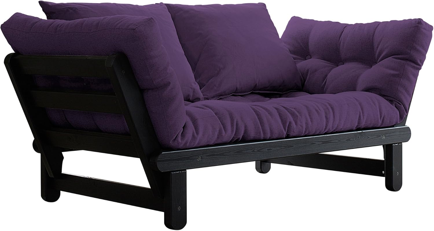 Fresh Futon Sofá futón Convertible de Color Negro Beat Amazon.es