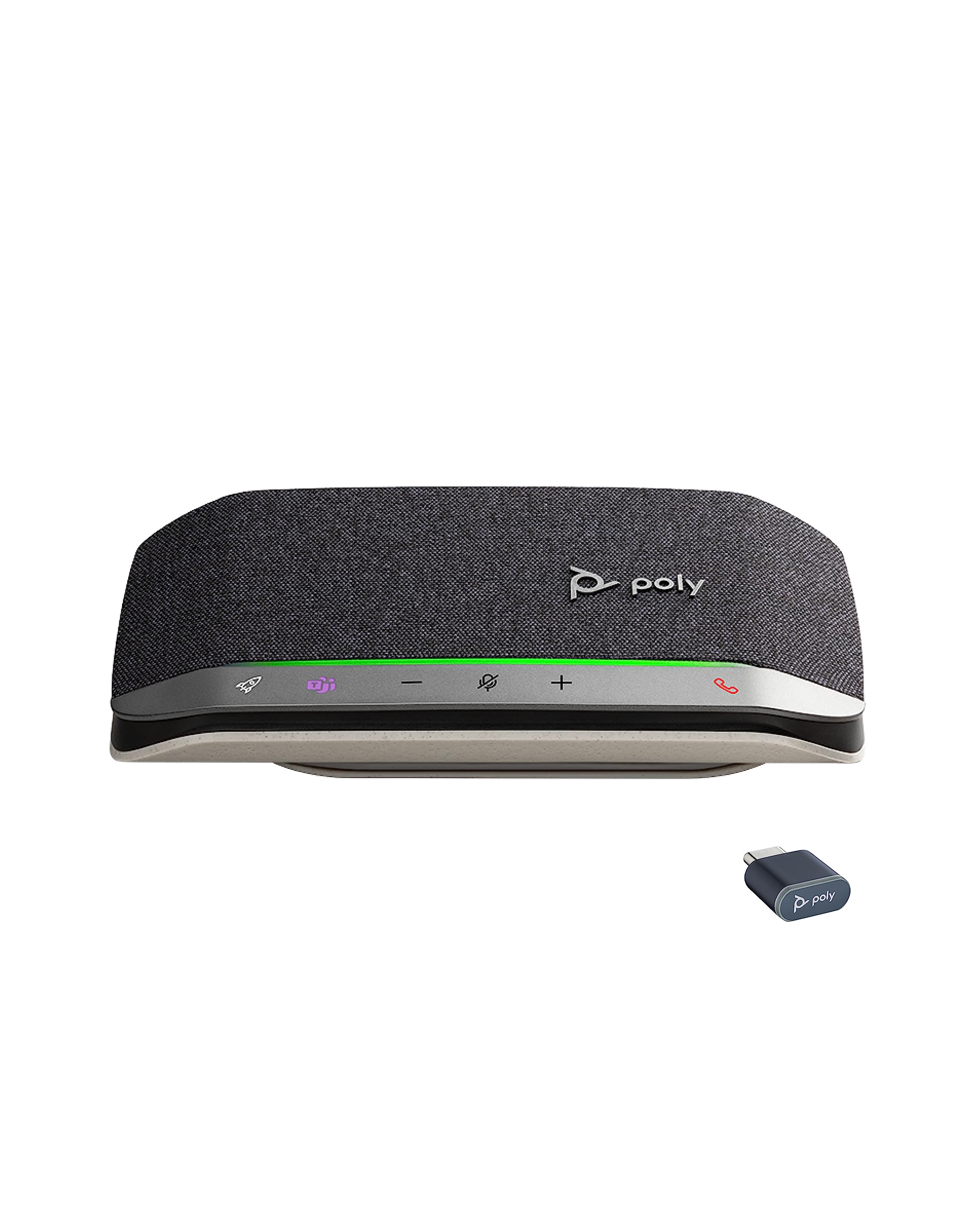 Poly Sync 20+ Personal Portable Bluetooth Speakerphone (Plantronics) – Noise/Echo Reduction – USB-C Bluetooth Adapter - Works w/Teams (Certified), Zoom, PC, Mac, Mobile