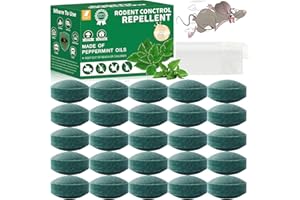 SANWEDFO 25 packetsMouse & Rat Repellent Pouches Peppermint Oil Mice Repellent - Rodent Deterrent Bags for Indoor/Outdoor Use, Home Garage Car RV Boat Cabin Protection (25 Pack)