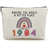 42nd Birthday Gifts Women Makeup Bag, Happy 42nd Birthday Decorations Woman, Best 42 Year Old Birthday Gifts Ideas for Her, Mom, Wife, Sister, Mothers Day, 1984 Anniversary Party Favors, Christmas