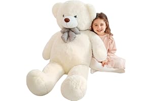 IKASA Giant Teddy Bear Stuffed Animal,Large Soft Toys Cute Plush Toy,Jumbo Big Oversized Fat Bears Animals Huge Life Size,Gif