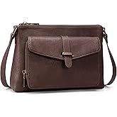 befen Genuine Leather Crossbody Bags for Women Soft Small Leather Purse with Built in RFID Wallet Trendy Shoulder Handbags