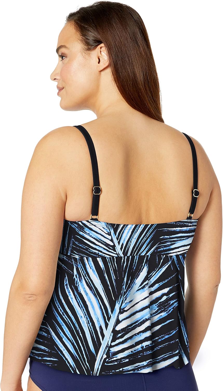 tiered ruffle tankini top plus size