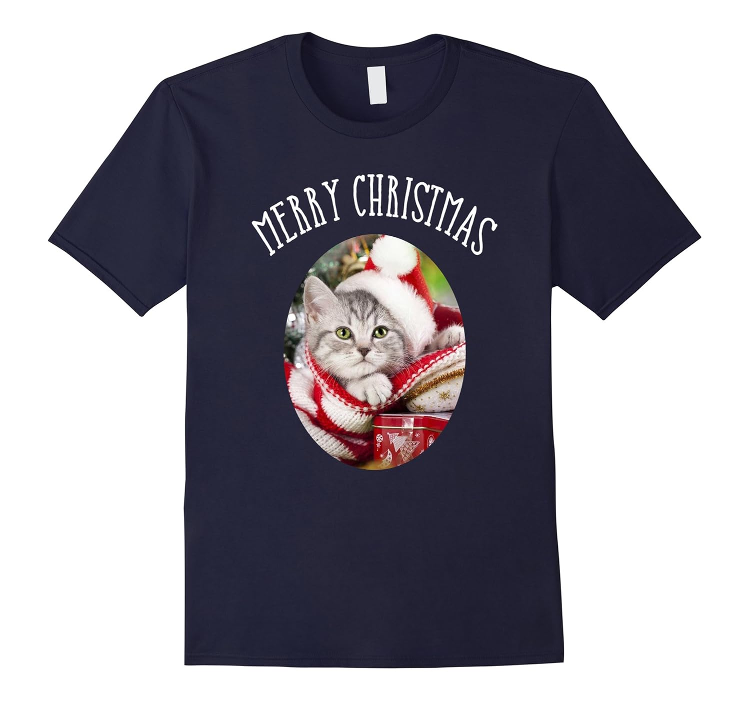 Funny Christmas Cats: Merry Christmas Cat T-shirt Gift-ANZ