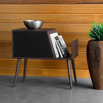 victrola bluetooth wood speaker stand with dual usb ports