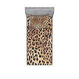 Ambesonne Leopard Print Fitted Sheet & Pillow Sham
