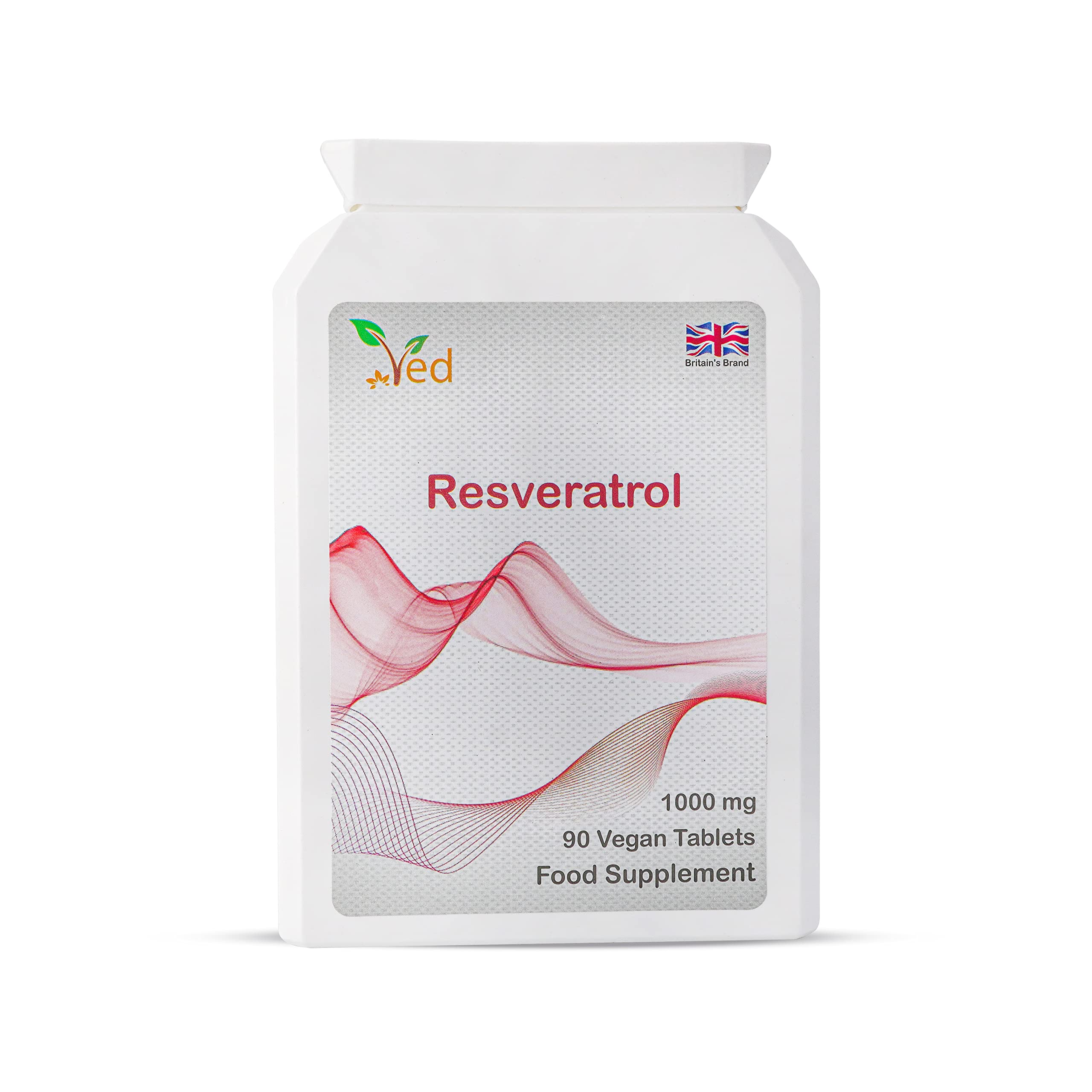 VED Resveratrol Tablets, 1000 mg x 90 Tablets.
