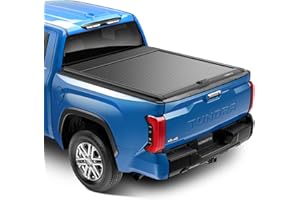 Flowkottu Retractable Hard Tonneau Cover Fits 2014-2024 Toyota Tundra 5.5-5.6 FT Truck Bed w/Deck Rail System