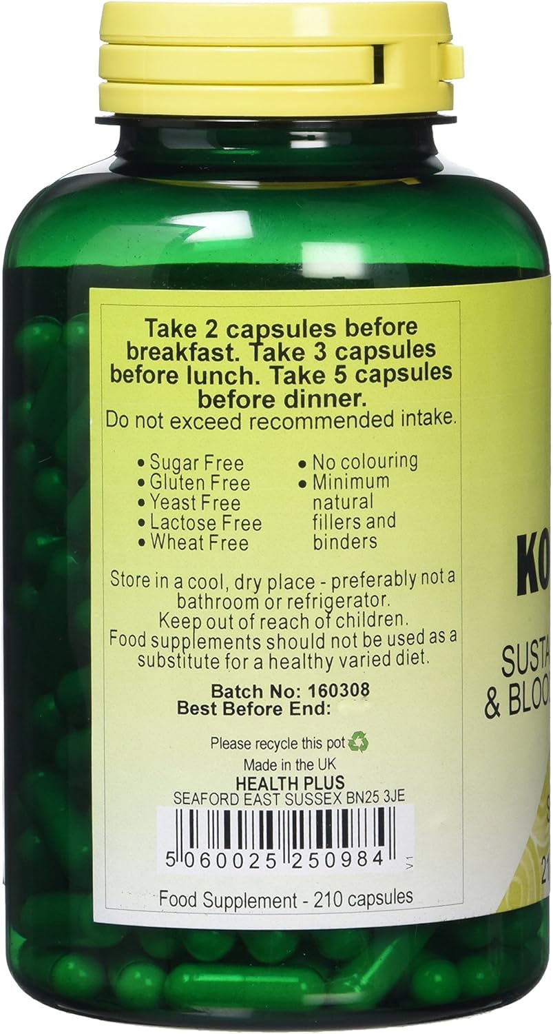 Health Plus Konjac Fibre 500mg (Glucomannan) Slimming and Weight Control Supplement - 210 Gelatin Free Capsules - Image 3