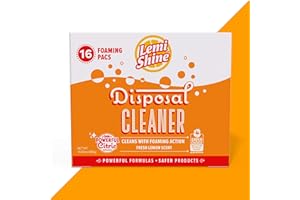 Lemi Shine Garbage Disposal Cleaner and Deodorizer Powered By Citric Acid | Foam Cleaner For Kitchen Garbage Disposal with a Natural, Fresh Lemon Scent (16 Count)